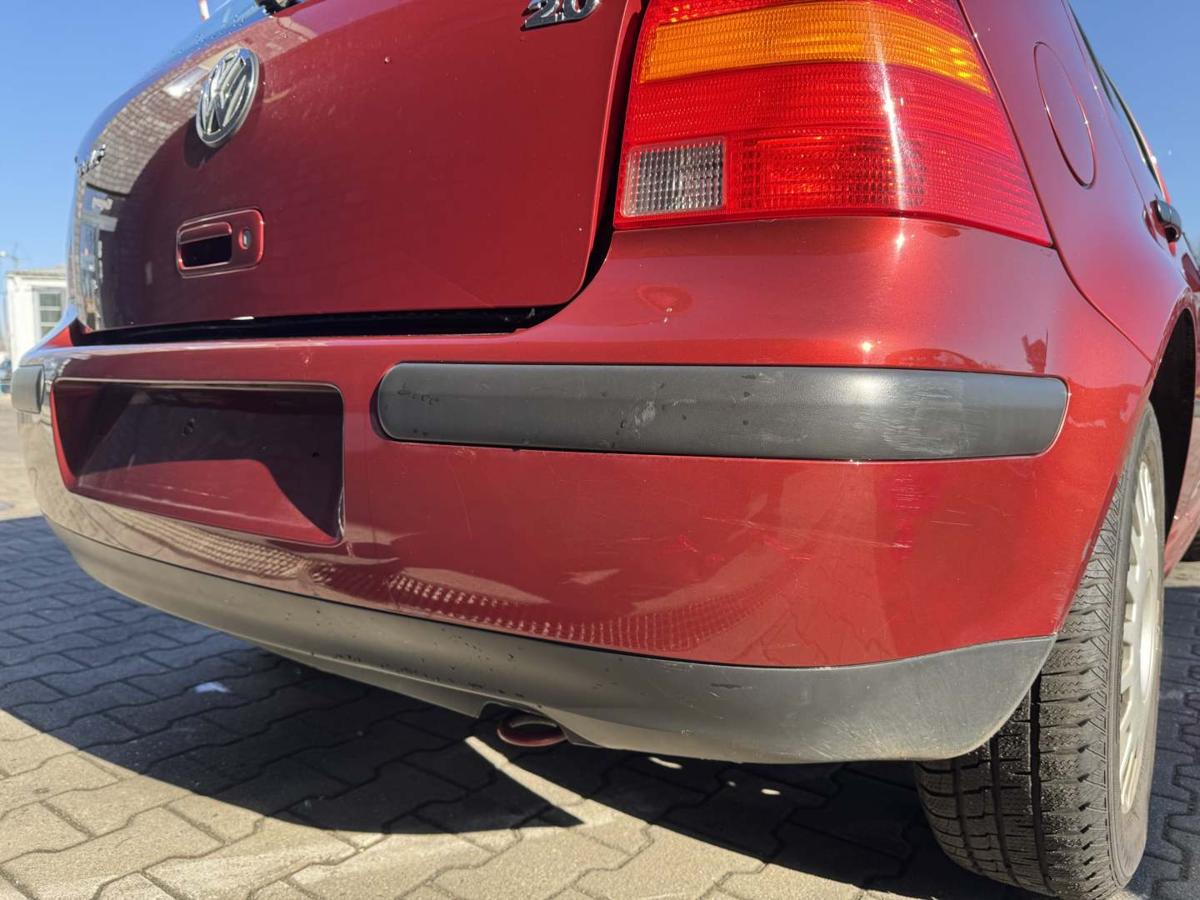 VW Golf 4 original Sto&szlig;stange Stossf&auml;nger hinten LC3K Canyonred Flie&szlig;heck Bj.2000